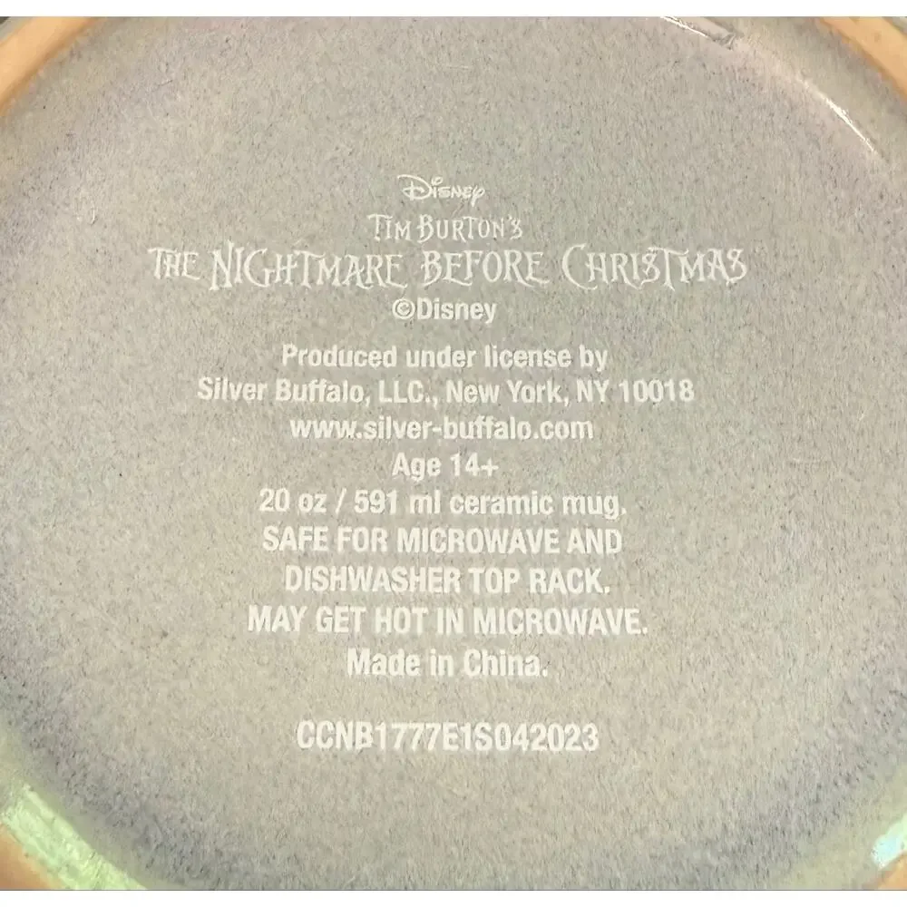 New Silver Buffalo Disney Nightmare Before Christmas Mug